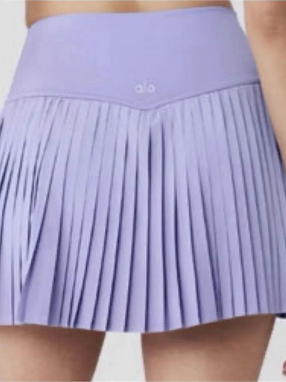 Alo Yoga High-Waist Pleated Purple Tennis Skirt